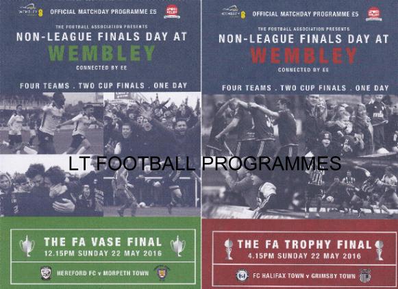 2016 FA VASE HEREFORD v MORPETH & TROPHY FINAL HALIFAX v GRIMSBY